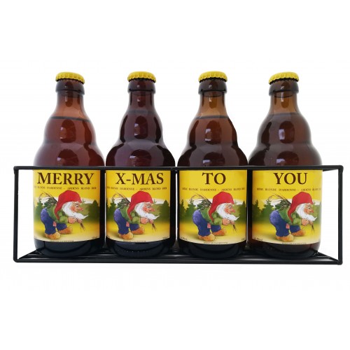 La Chouffe kerst bierpakket : Merry X-mas To You (4 flesjes) - Rekje